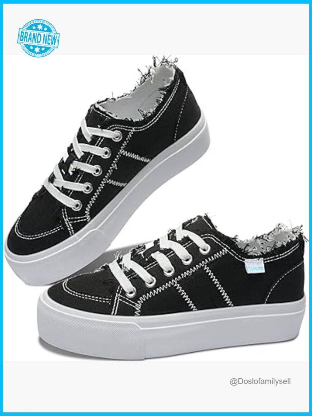 Platform Canvas Sneakers White Comfort Play Fashion Sneakers Casual Lift Lace